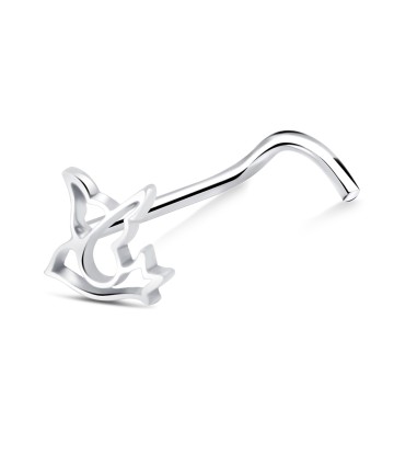 Bird Silver Curved Nose Stud NSKB-1832